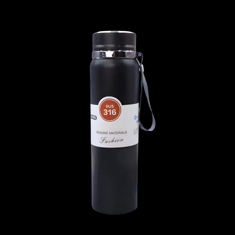 Work Well Stainless Desk Bottle (Black)