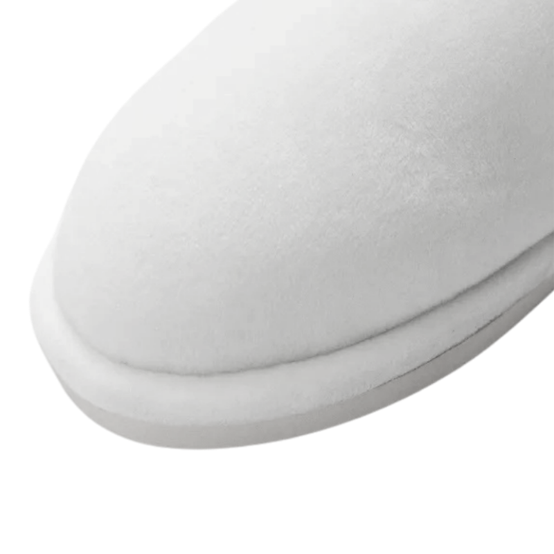 Customized Kids Fuzzy Close Toe Full White Slippers