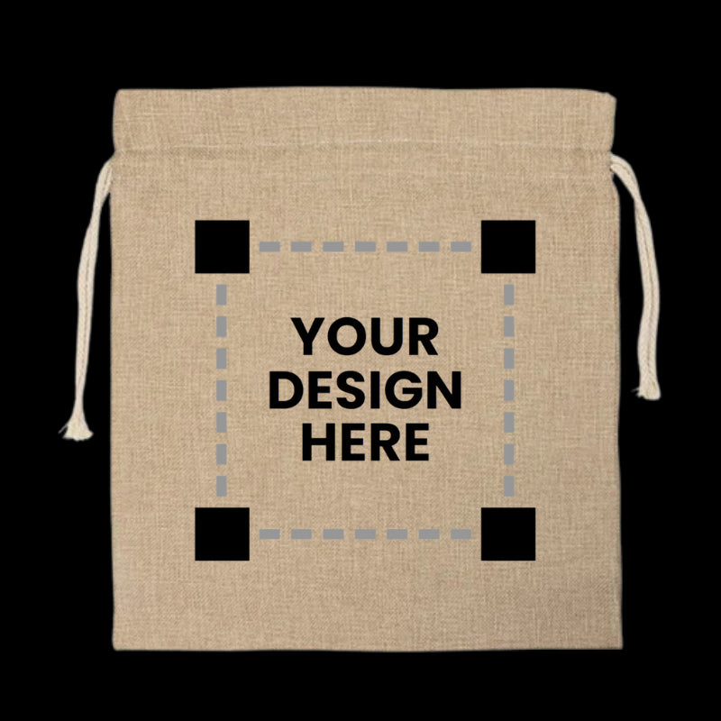 Customized burlap drawstring bag