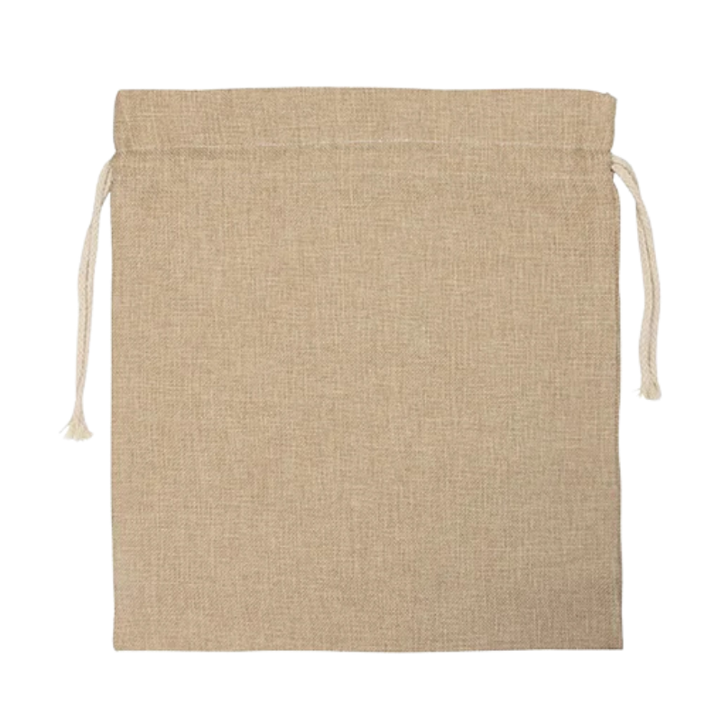 Customized burlap drawstring bag