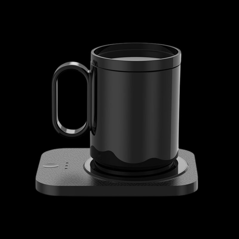 Black heating electric mug