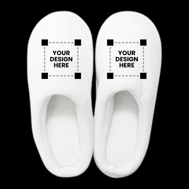 Think Wear Kids Fuzzy Close Toe Full White Slippers