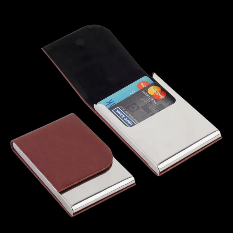 Vertical Brown Card Holder
