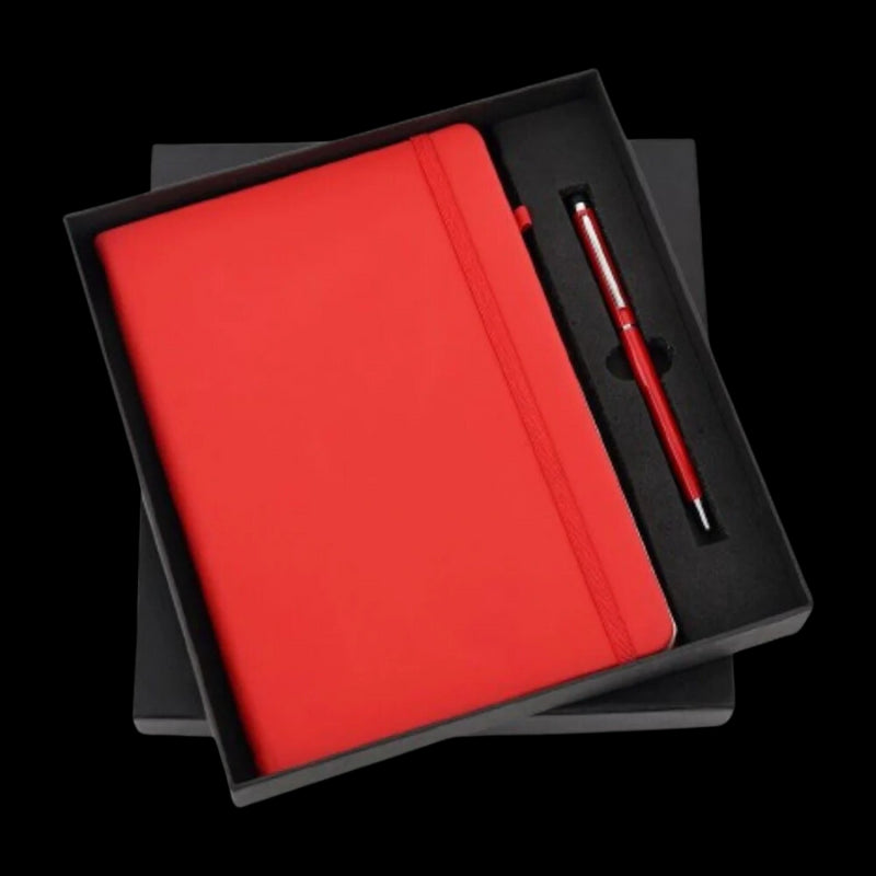 Red Elastic Pen & Diary