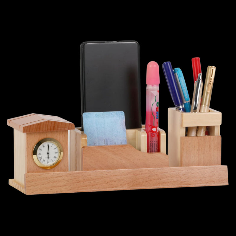Timeless Wooden Desk Organizer