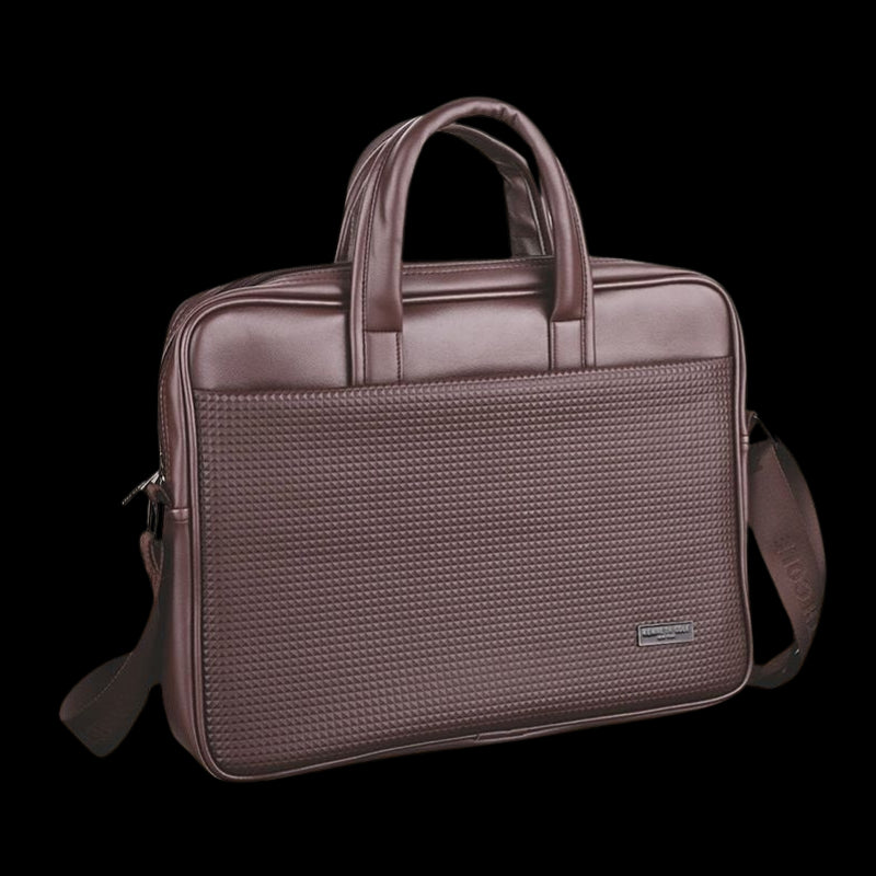 Kenneth Coal Pyramid Laptop Bag (Brown)