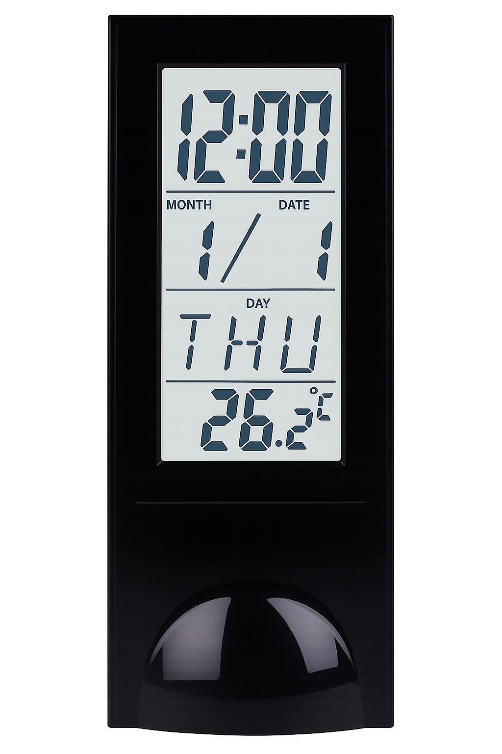 Digital table clock alarm with snooze