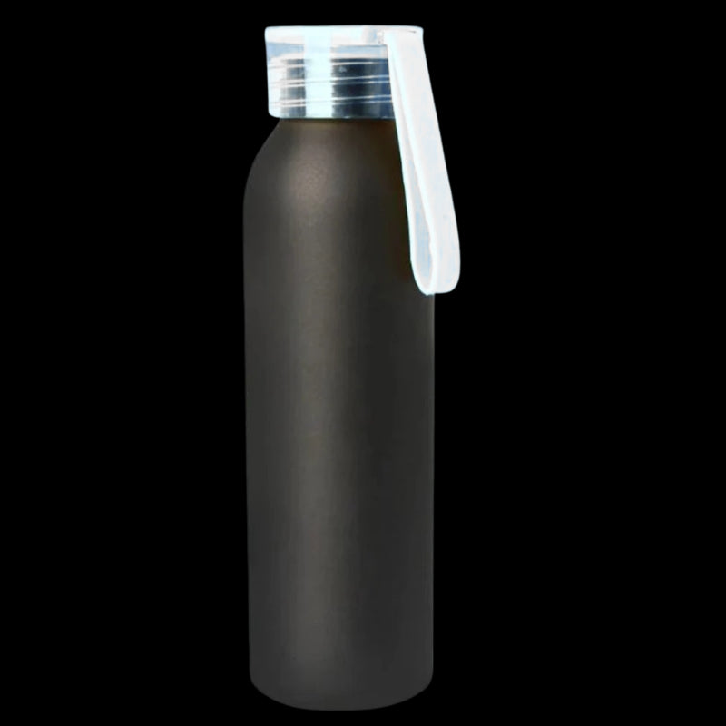 Aluminum Metal Bottle With Silicon Cap (White)