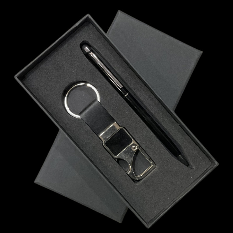 Metal keychain And Ball Pen kit (Black)