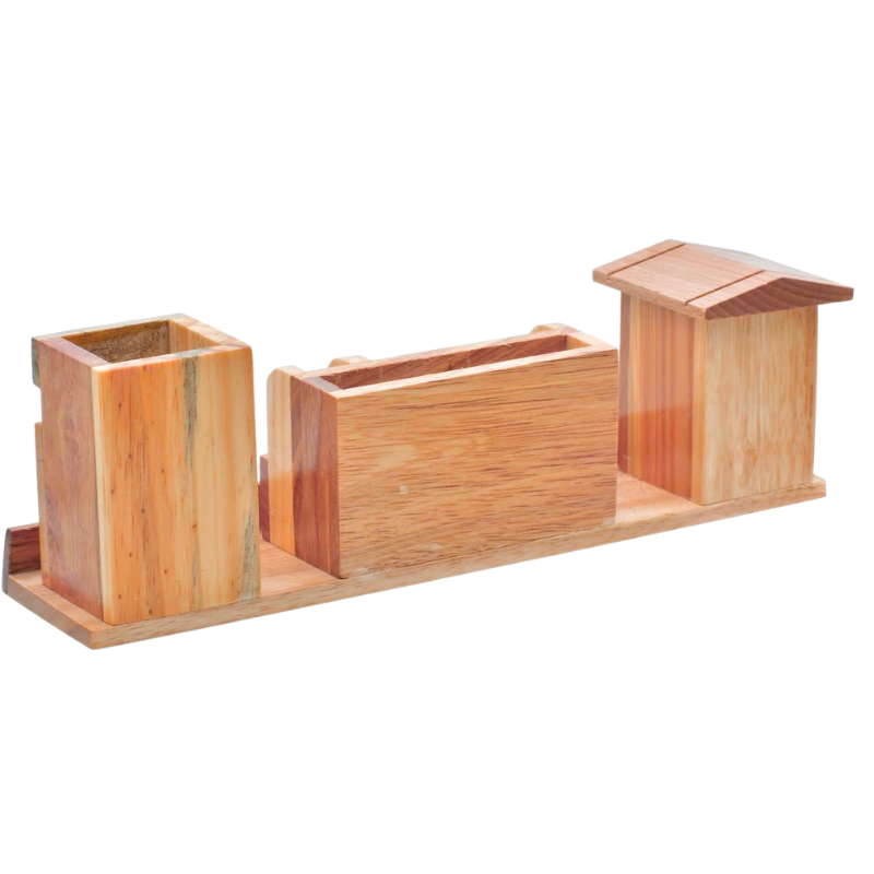 Timeless Wooden Desk Organizer
