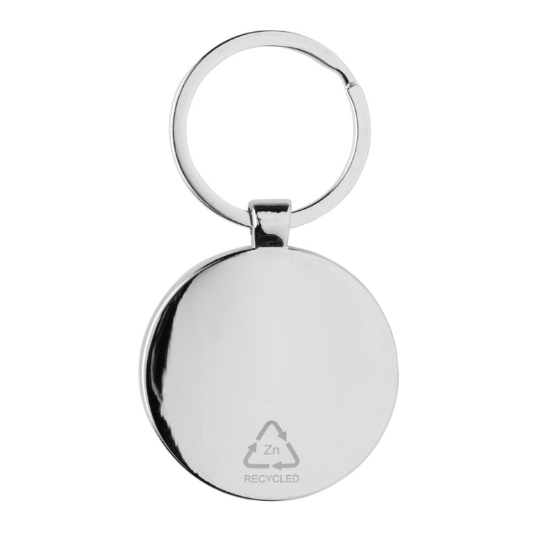 Bamboo round keychain