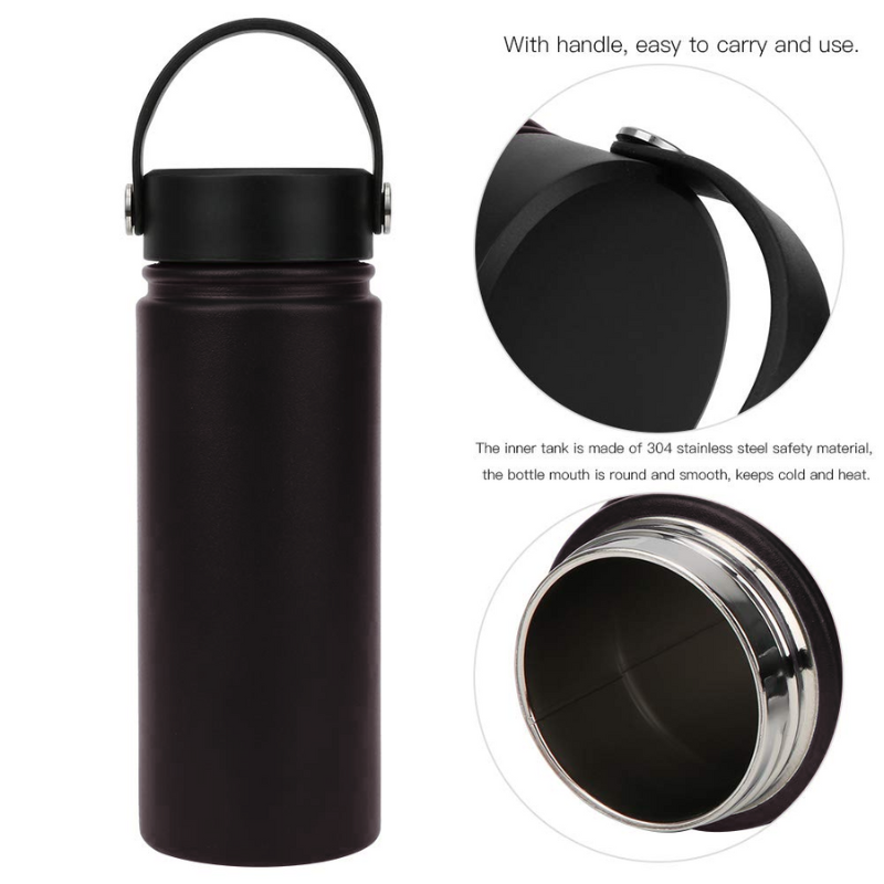 Desk Dazzle Stainless Water Bottle (Black)