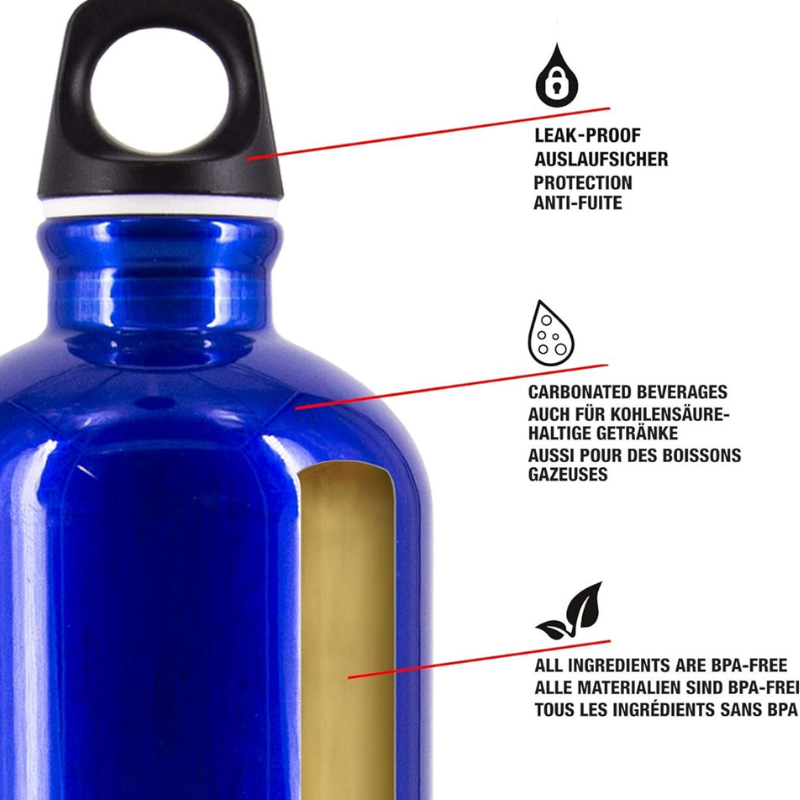 Aluminum Metal Glossy Bottle (Blue)