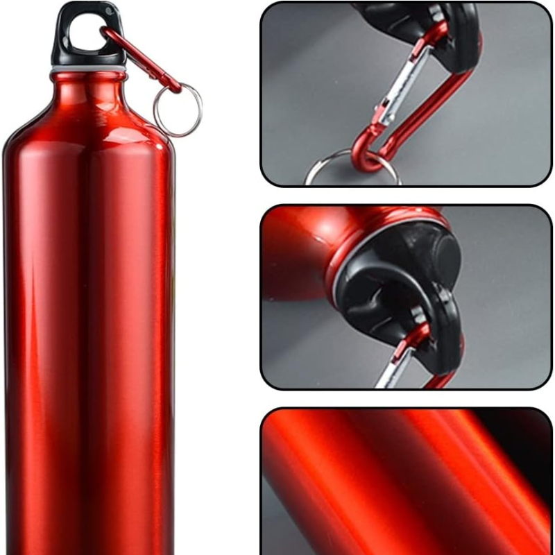 Aluminum Metal Glossy Bottle (Red)