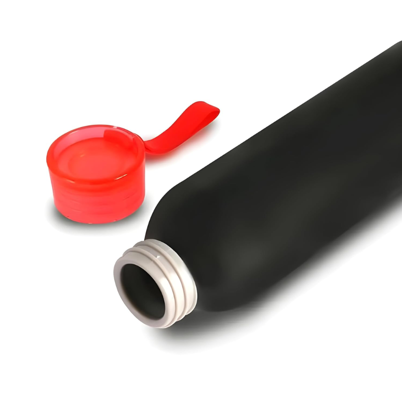 Aluminum Metal Bottle With Silicon Cap (Red)