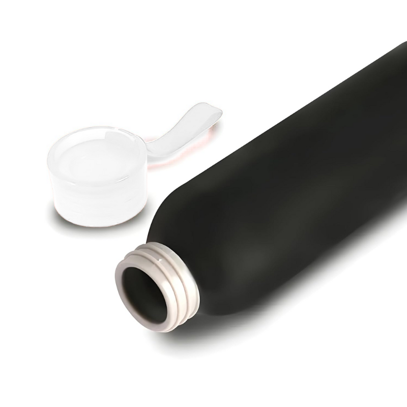 Aluminum Metal Bottle With Silicon Cap (White)